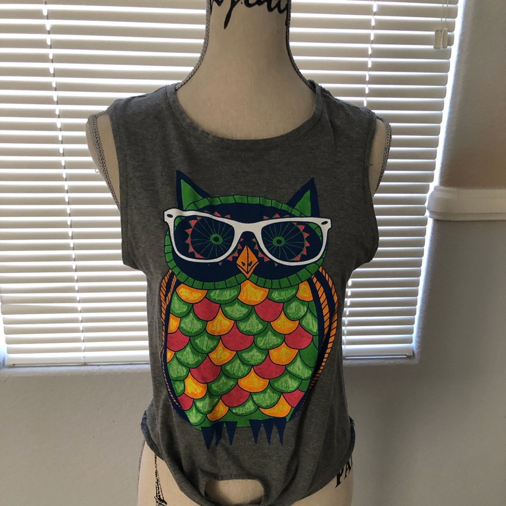 Cute, Colorful Owl Tank Top